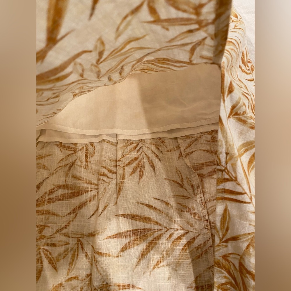 Lost & Wander Linen Blend Midi Skirt Tropical Print - Picture 10 of 14
